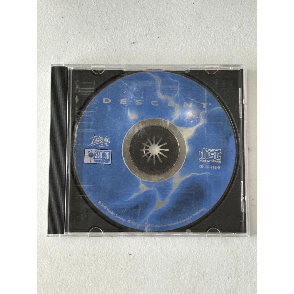 Vintage Descent PC CD-ROM Game 1995 Interplay Parallax DOS 360 3D Shooter